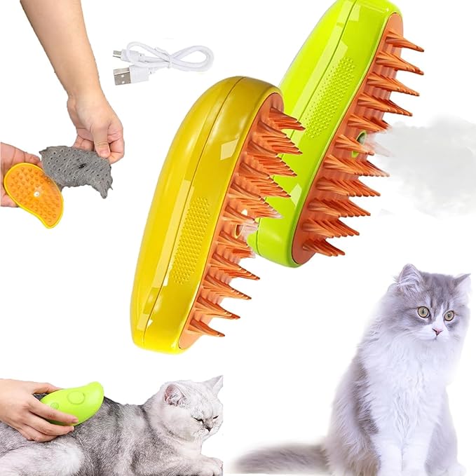 Cat brush Yellow+Green