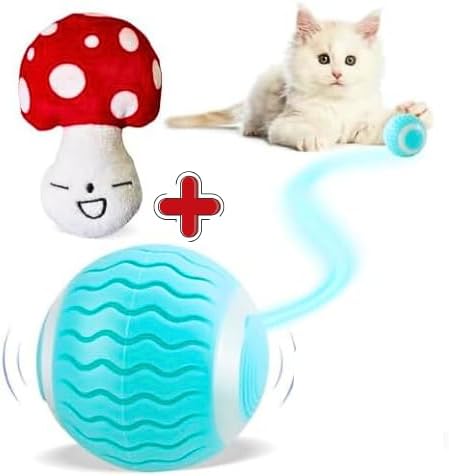 Interactive Smart Cat Ball with mushroom toy